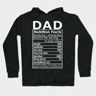 Fathers Day Dad Nutrition Facts Hoodie